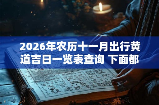 2026年农历十一月出行黄道吉日一览表查询 下面都是好日子