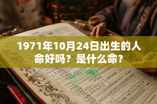 1971年10月24日出生的人命好吗？是什么命？