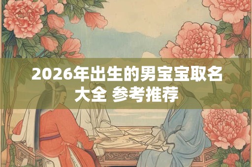2026年出生的男宝宝取名大全 参考推荐 2026年出生的男宝宝取名大全 参考推荐