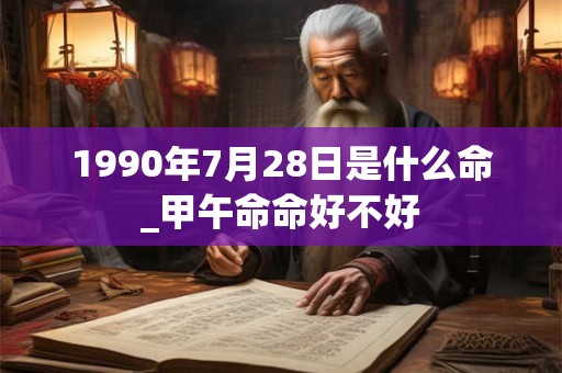 1990年7月28日是什么命_甲午命命好不好 1990年7月28日是什么命_甲午命命好不好