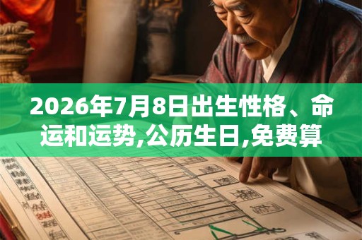 2026年7月8日出生性格、命运和运势,公历生日,免费算命