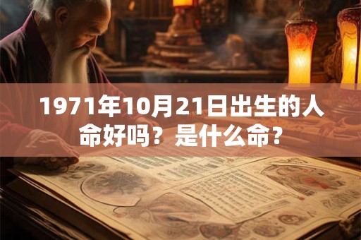1971年10月21日出生的人命好吗?是什么命? 1971年10月21日出生的人命好吗?是什么命?