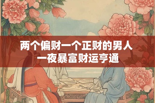 两个偏财一个正财的男人 一夜暴富财运亨通 两个偏财一个正财的男人 一夜暴富财运亨通