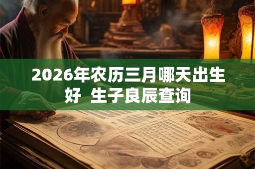 2026年农历三月哪天出生好  生子良辰查询
