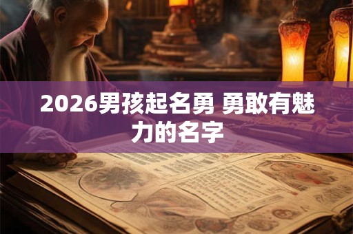 2026男孩起名勇 勇敢有魅力的名字 2026男孩起名勇 勇敢有魅力的名字
