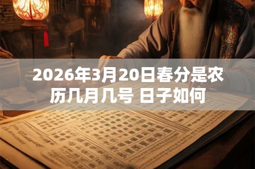 2026年3月20日春分是农历几月几号 日子如何