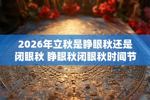 2026年立秋是睁眼秋还是闭眼秋 睁眼秋闭眼秋时间节点 2026年立秋是睁眼秋还是闭眼秋 睁眼秋闭眼秋时间节点