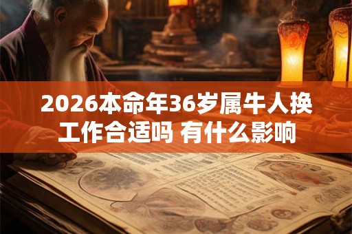 2026本命年36岁属牛人换工作合适吗 有什么影响