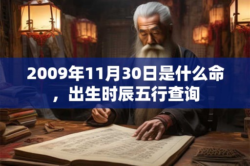 2009年11月30日是什么命,出生时辰五行查询 2009年11月30日是什么命,出生时辰五行查询