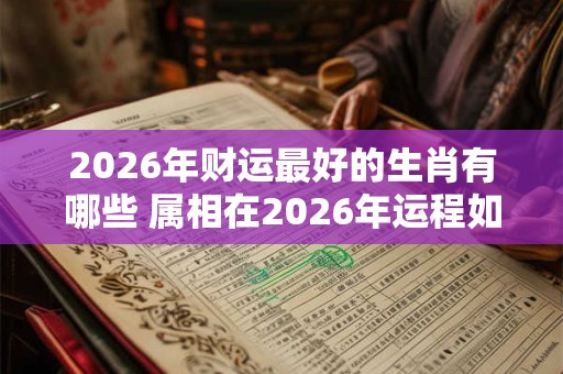 2026年财运最好的生肖有哪些 属相在2026年运程如何