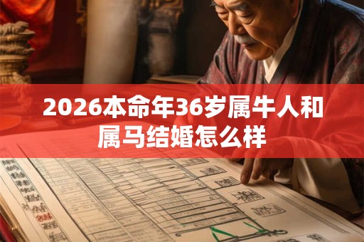 2026本命年36岁属牛人和属马结婚怎么样 2026本命年36岁属牛人和属马结婚怎么样