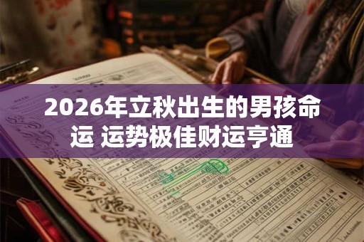 2026年立秋出生的男孩命运 运势极佳财运亨通 2026年立秋出生的男孩命运 运势极佳财运亨通