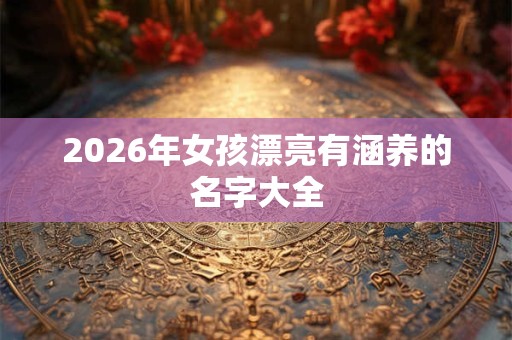 2026年女孩漂亮有涵养的名字大全