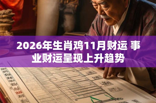 2026年生肖鸡11月财运 事业财运呈现上升趋势 2026年生肖鸡11月财运 事业财运呈现上升趋势