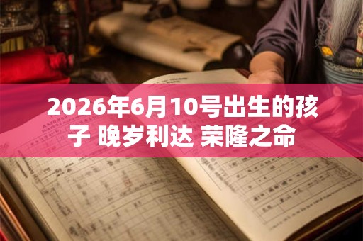 2026年6月10号出生的孩子 晚岁利达 荣隆之命