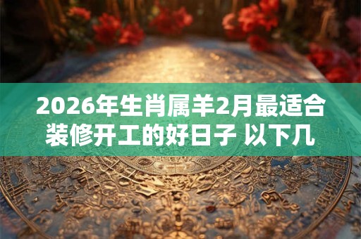 2026年生肖属羊2月最适合装修开工的好日子 以下几天就不错 2026年生肖属羊2月最适合装修开工的好日子 以下几天就不错