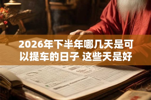 2026年下半年哪几天是可以提车的日子 这些天是好日子