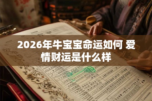 2026年牛宝宝命运如何 爱情财运是什么样 2026年牛宝宝命运如何 爱情财运是什么样