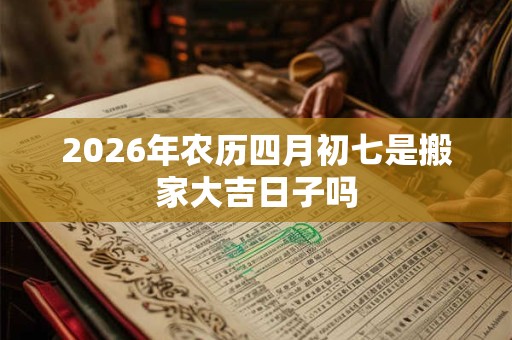2026年农历四月初七是搬家大吉日子吗 2026年农历四月初七是搬家大吉日子吗