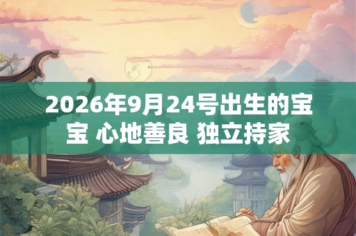 2026年9月24号出生的宝宝 心地善良 独立持家 2026年9月24号出生的宝宝 心地善良 独立持家