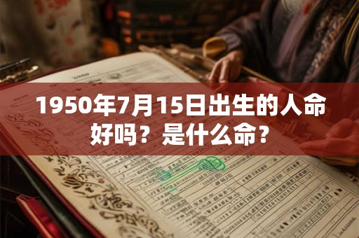 1950年7月15日出生的人命好吗?是什么命? 1950年7月15日出生的人命好吗?是什么命?