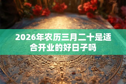 2026年农历三月二十是适合开业的好日子吗 2026年农历三月二十是适合开业的好日子吗
