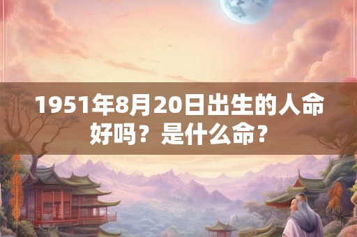 1951年8月20日出生的人命好吗?是什么命? 1951年8月20日出生的人命好吗?是什么命?