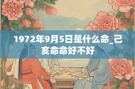 1972年9月5日是什么命_己亥命命好不好 1972年9月5日是什么命_己亥命命好不好