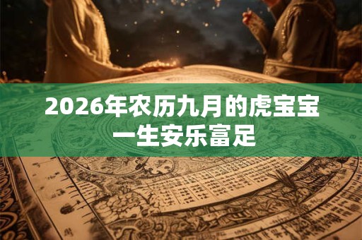 2026年农历九月的虎宝宝 一生安乐富足
