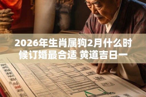 2026年生肖属狗2月什么时候订婚最合适 黄道吉日一览表