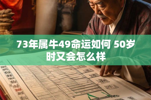 73年属牛49命运如何 50岁时又会怎么样