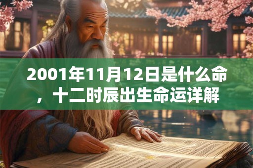 2001年11月12日是什么命，十二时辰出生命运详解