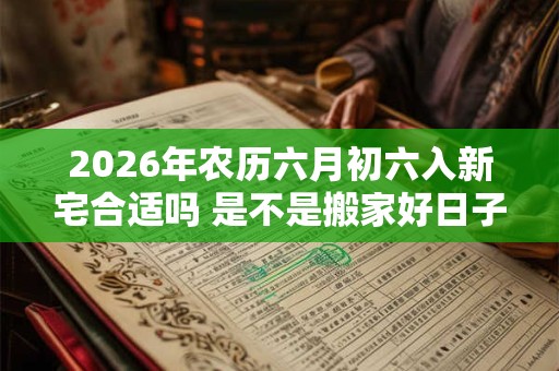 2026年农历六月初六入新宅合适吗 是不是搬家好日子 2026年农历六月初六入新宅合适吗 是不是搬家好日子