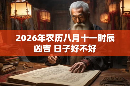 2026年农历八月十一时辰凶吉 日子好不好