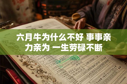 六月牛为什么不好 事事亲力亲为 一生劳碌不断