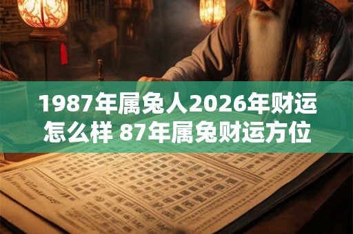 1987年属兔人2026年财运怎么样 87年属兔财运方位