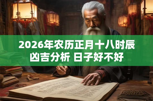 2026年农历正月十八时辰凶吉分析 日子好不好