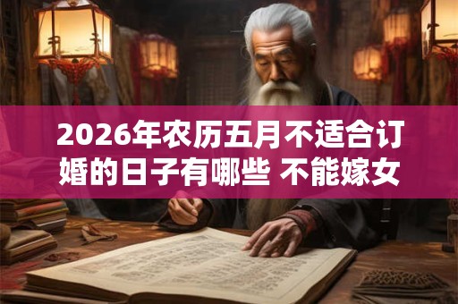 2026年农历五月不适合订婚的日子有哪些 不能嫁女儿