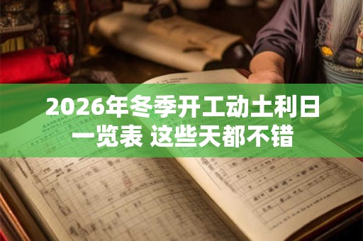2026年冬季开工动土利日一览表 这些天都不错 2026年冬季开工动土利日一览表 这些天都不错