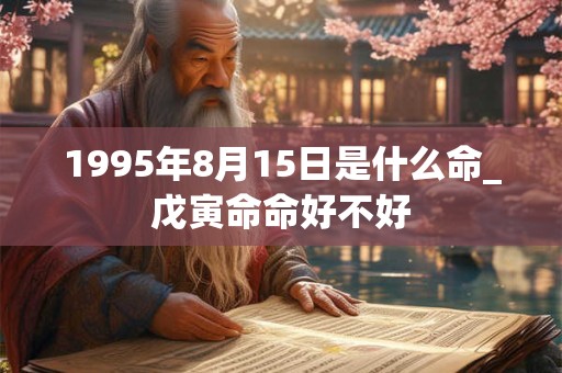 1995年8月15日是什么命_戊寅命命好不好 1995年8月15日是什么命_戊寅命命好不好