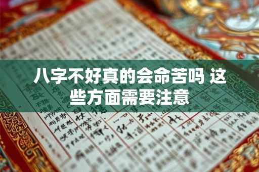 八字不好真的会命苦吗 这些方面需要注意 八字不好真的会命苦吗 这些方面需要注意