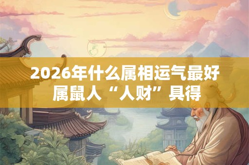 2026年什么属相运气最好 属鼠人“人财”具得 2026年什么属相运气最好 属鼠人“人财”具得