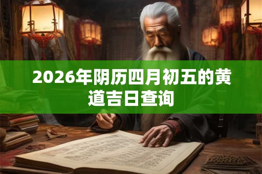 2026年阴历四月初五的黄道吉日查询 2026年阴历四月初五的黄道吉日查询