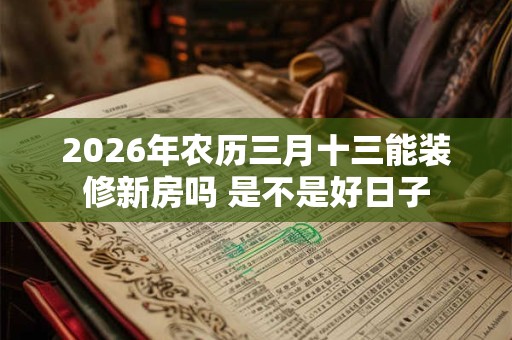 2026年农历三月十三能装修新房吗 是不是好日子