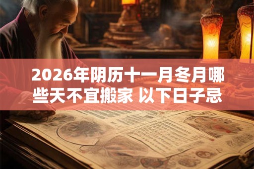 2026年阴历十一月冬月哪些天不宜搬家 以下日子忌入宅