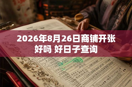 2026年8月26日商铺开张好吗 好日子查询