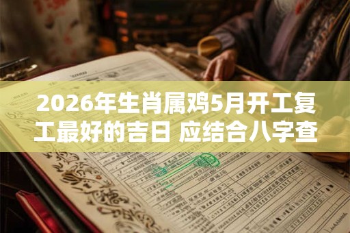 2026年生肖属鸡5月开工复工最好的吉日 应结合八字查看