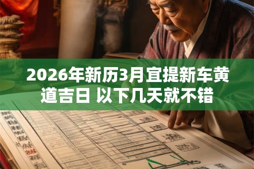 2026年新历3月宜提新车黄道吉日 以下几天就不错 2026年新历3月宜提新车黄道吉日 以下几天就不错