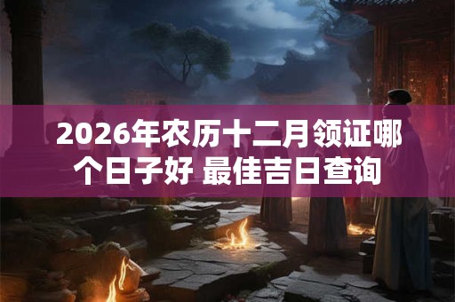 2026年农历十二月领证哪个日子好 最佳吉日查询 2026年农历十二月领证哪个日子好 最佳吉日查询