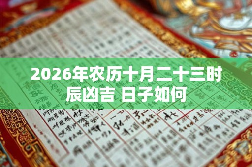 2026年农历十月二十三时辰凶吉 日子如何 2026年农历十月二十三时辰凶吉 日子如何